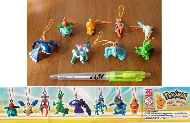 Set 8 Figure Pokemon Mini Swing Collection Original BANDAI gashapon Blastoise