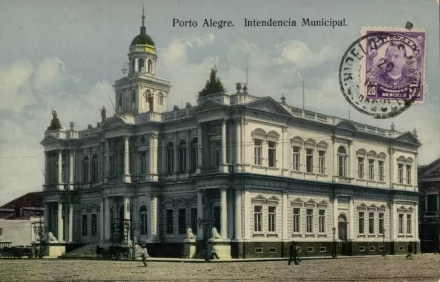 brazil, PORTO ALEGRE, Intendencia Municipal (1910s) Postcard