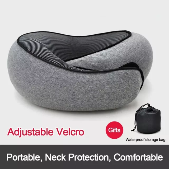 Adjustable Travel Neck Pillow U-shaped Airplane Cushion Memory Foam Pillow