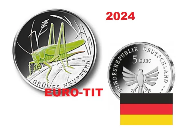 5  €   ALLEMAGNE       COMMEMORATIVE   SERIE   INSECTES    2024   prévente