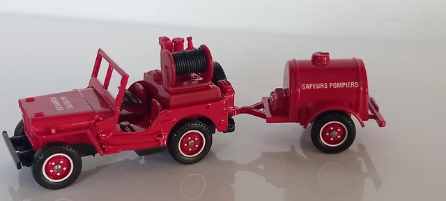 Camion De Pompiers Robur Garant 30K Avec Remorque Motopompe - Maquette Die Cast 1/43 Neuve