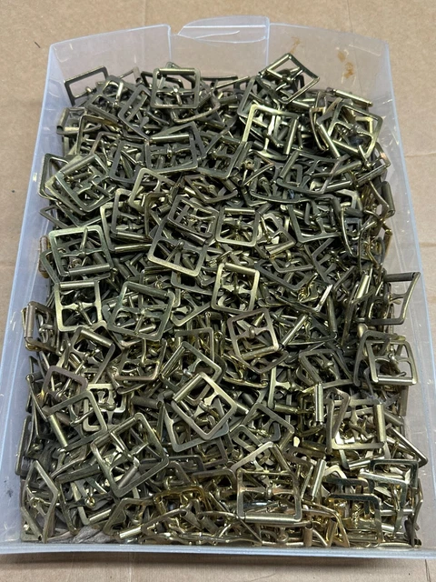 Lote de 550 hebillas de rodillo prensadas a PRECIO PARA LIMPIAR 19 mm y 25 mm latón