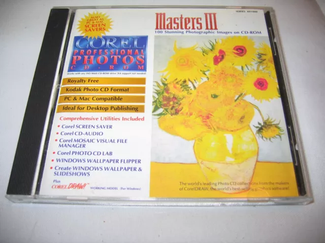 Corel Draw Masters III Professional photos Screen Savers CD