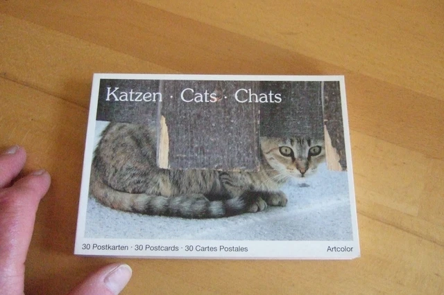 30 Kunstkarten = KATZEN / CATS / CHATS = Artcolor Postkartenbuch = 9783892618348