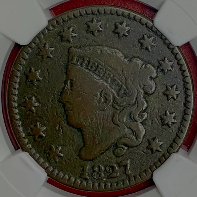 Ngc-Vg! 1827 Coronet Head Large Cent