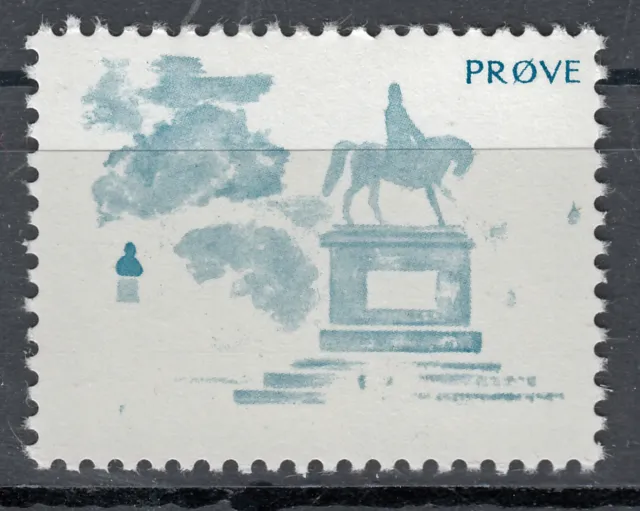 Probedruck Test Stamp Prøve Reiterstandbild Dänemark 1980 / 1985 DFF Slania