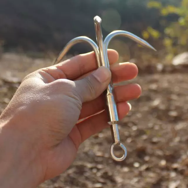 3-Claw Stainless Steel Tree Climbing Hook Grappling Hook Grapnel Hook, Brunch Li