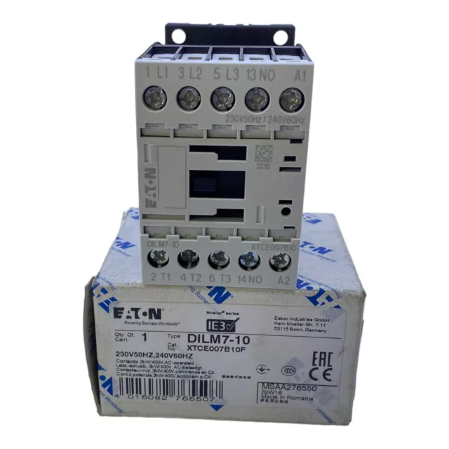 Eaton DILM7-10 Contacteur de Puissance 199219 230V 50Hz 240V 60Hz 3kW 7A