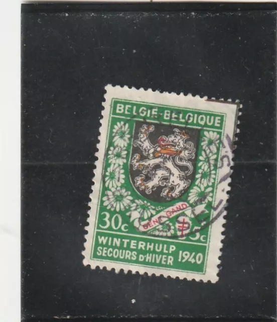 L5387 BELGIQUE timbre Y&T N° 539 de 1941 " Secours d'Hiver Flandre o  " Oblitéré