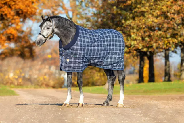 Rhino Original Stable Rug 250g Vari-Layer Navy Check/Indigo