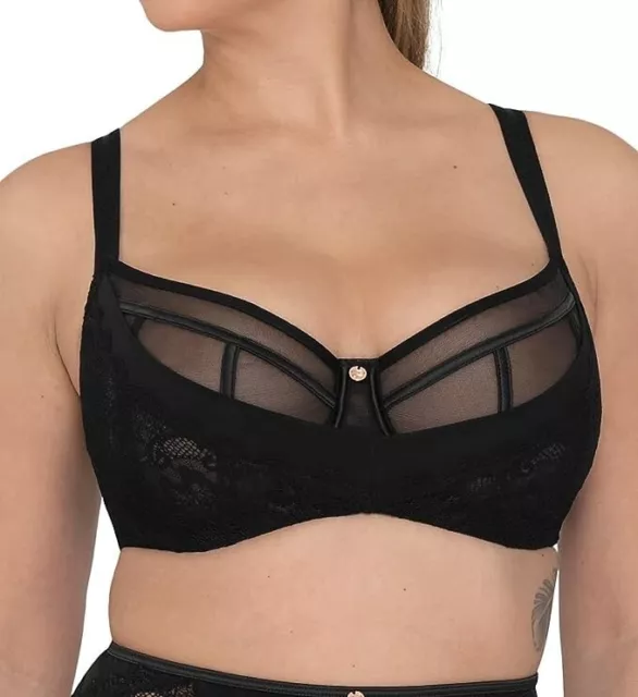 SCANTILLY BY CURVY Kate Peek A Boo Black Balcony Bra or Brief or Bare Face  Brief $27.69 - PicClick