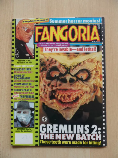 FANGORIA # 93, Juni 1990,  Horrorfilm - Magazin aus USA, 70 Seiten