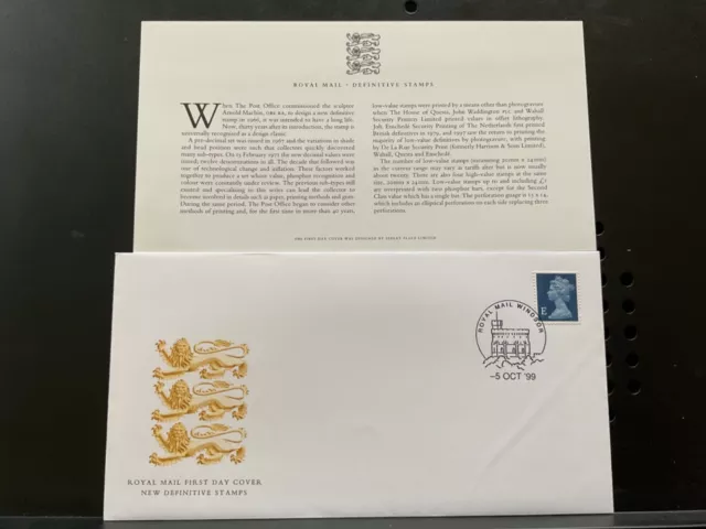 GB FDC 1999- Definitive stamps