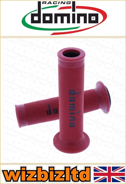 Domino Motorcycle Handlebar Grips [Orange/Blue] [Dia 22/26mm Len 120/125mm]