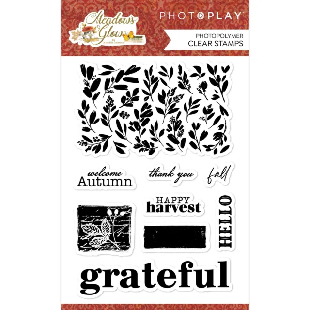 PhotoPlay Photopolymer Clear Stamps-Meadow's Glow Elements GLO4296