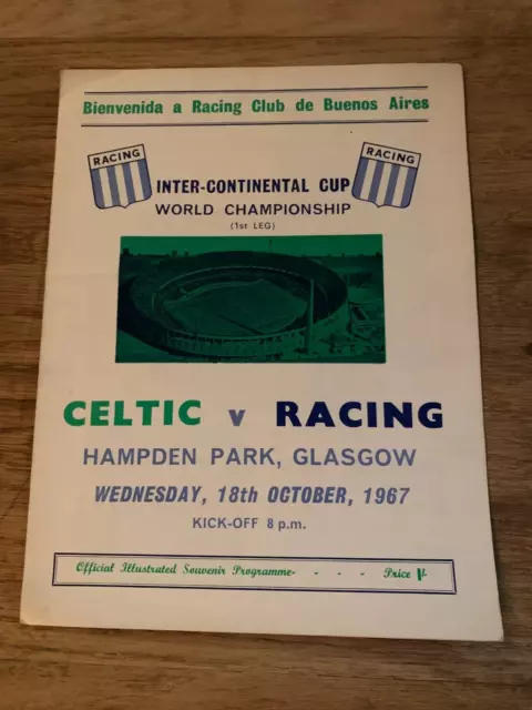 Celtic v Racing 1967/68 Inter-Continental World Championship