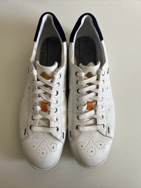 Paul Smith Rabbit White Leather Sneakers White Blue - RARE