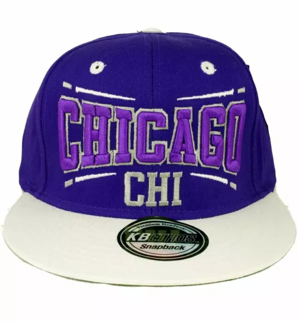 KB Ethos Homme Casquettes Snapback, Neuf Hip Hop Era Time Is Money Chicago Mauve