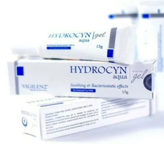 Gel para heridas, úlceras y quemaduras HYDROCYN Aqua 15 g DHL EXPRESS