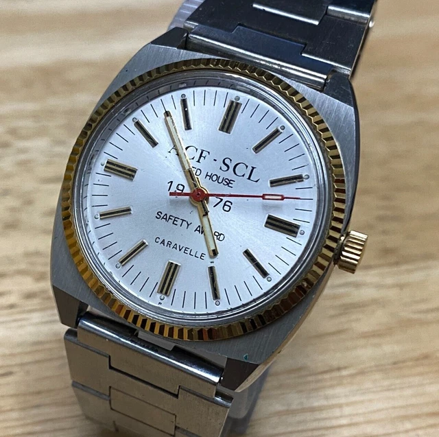 VTG 77 CARAVELLE Manual Wind Mechanical Watch ACFSCL Men Dual Tone