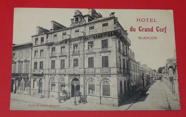 Cpa Postcard 1910-1918 France Orne 61 Alencon Hotel Du Grand Cerf
