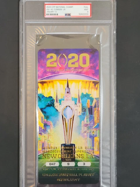 2020 College Football National Championship Full Ticket LSU Clemson Joe Burrow