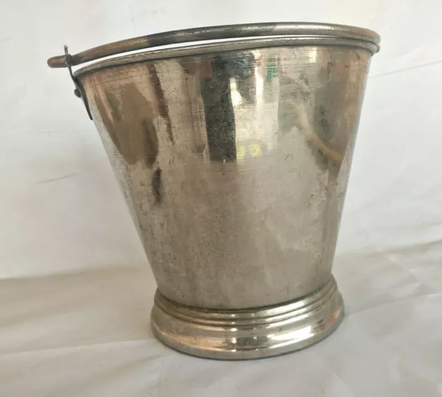 Old Brass Handcrafted Solid Water Bucket / Kitchenware Nickel plated 5 L Bucket