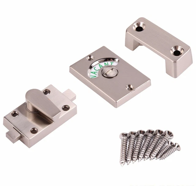 METLAM Toilet Door Lock Indicator Bolt Set - Vacant/Engaged Silver L547548S