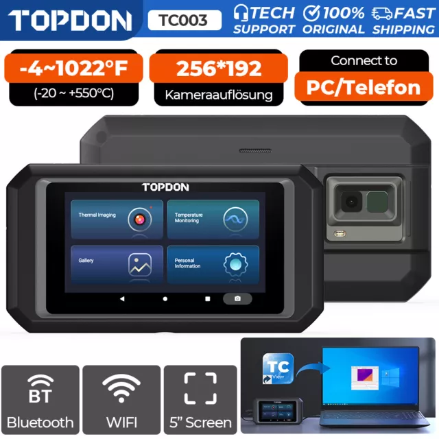 TOPDON TC003 IR Auflösung Wärmebildkamera mit hoher 256x192 40mk Android 40MK