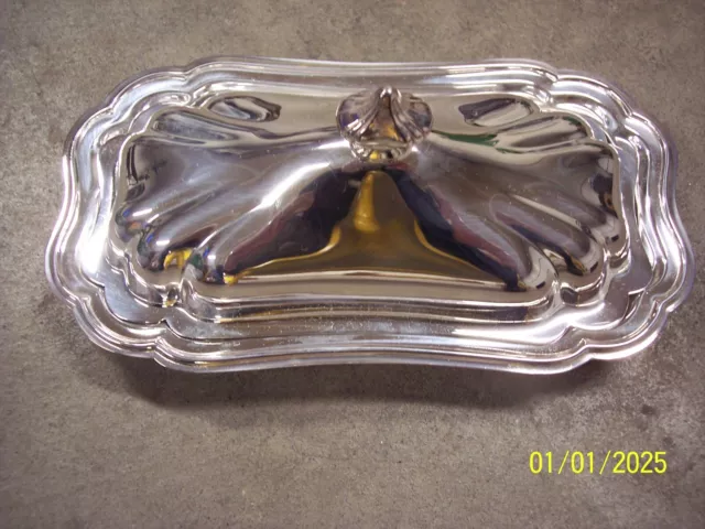 Vintage Gorham Heritage YH18 Silver Plate Butter Dish & Lid EP Silver Plate 