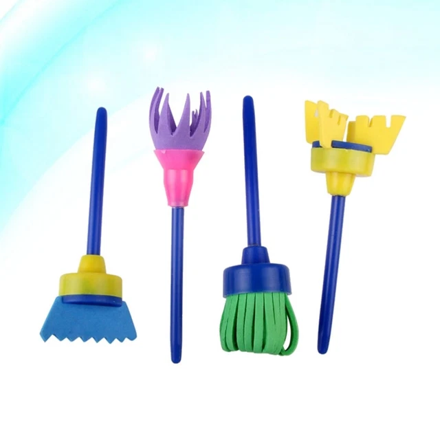 4 pièces bricolage éponge peinture rouleaux Brayers peinture rouleaux brosses en