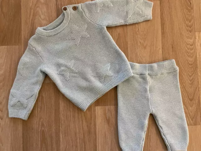 Abito a maglia stella bambino unisex 1 mese 4,5 kg Marks & Spencer 2 pezzi