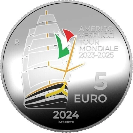 5 EURO ITALIA 2024 Amerigo Vespucci (ESAURITA IPZS) PREVENDITA EUR