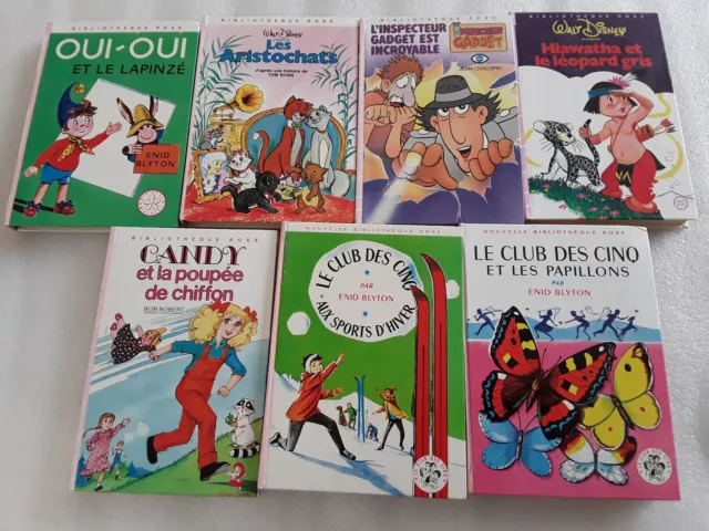 LOT DE 7 livres LA BIBLIOTHÈQUE ROSE