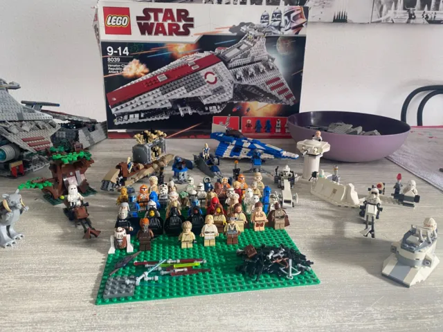 LEGO STAR WARS🚀 ANNEES 2000🌠v+45 FIGURINES🚀+14 STRUCTURES🌠SHIP REPUBLIC RARE