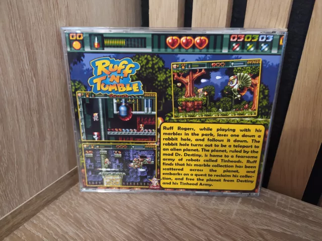 Ruff N Tumble Amiga CD32 inédit! Repro Boitier et disque Commodore Amiga CD 32 2