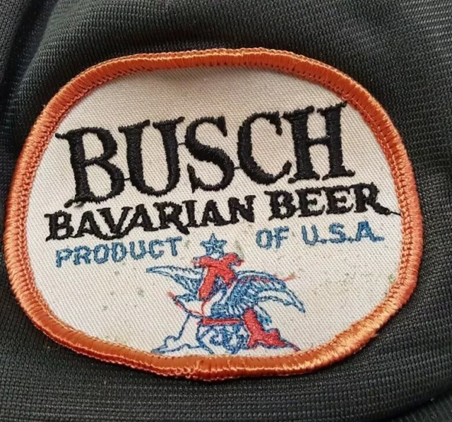 Vtg Busch Bavarian Beer Hat Trucker SnapBack Drinking Ball Cap Budweiser