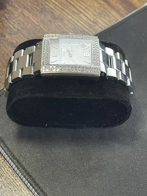 Christian Dior Paris Watch - Womens Full Diamond Bezel Authentic Rare 3