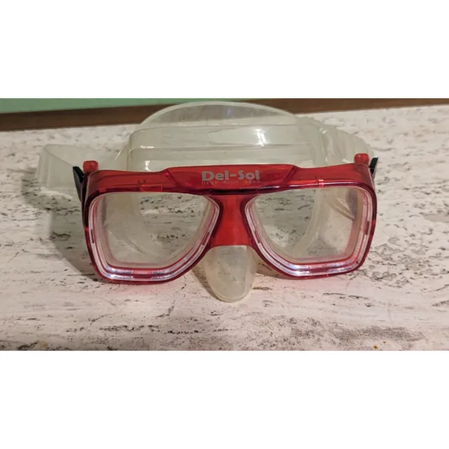 Del-Sol Scuba Snorkle Goggles Red