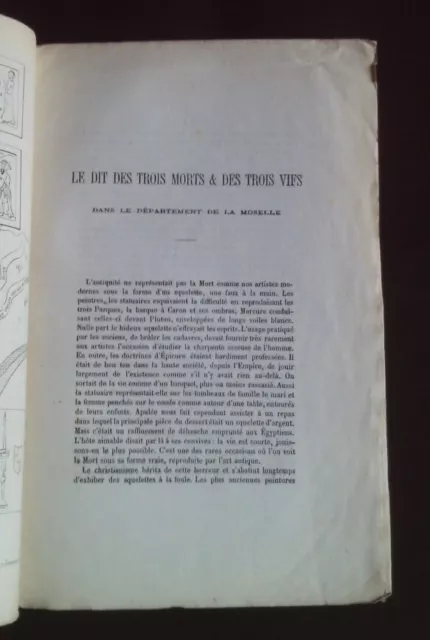 Le dit des trois morts & des trois vifs dans le département de la Moselle