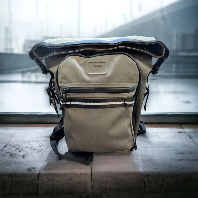 Tumi Alpha Bravo Ally Roll Top Backpack Sand MSRP$575