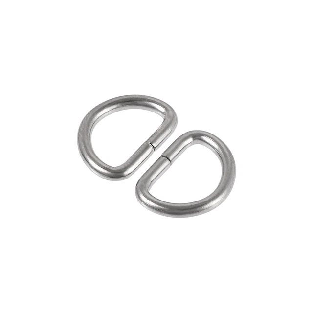 Metallo D Anello 0.39"(10mm) D-Anelli Fibbia per DIY Accessori Argentato 50pz
