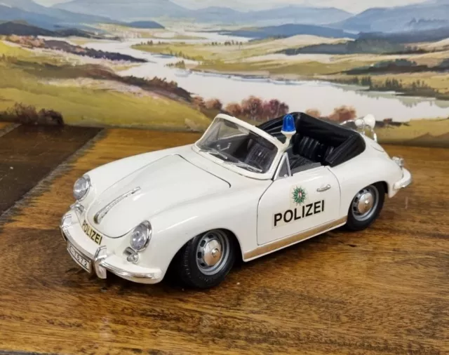 Bburago 1:18 1961 Porsche 356 B Polizei Modellauto