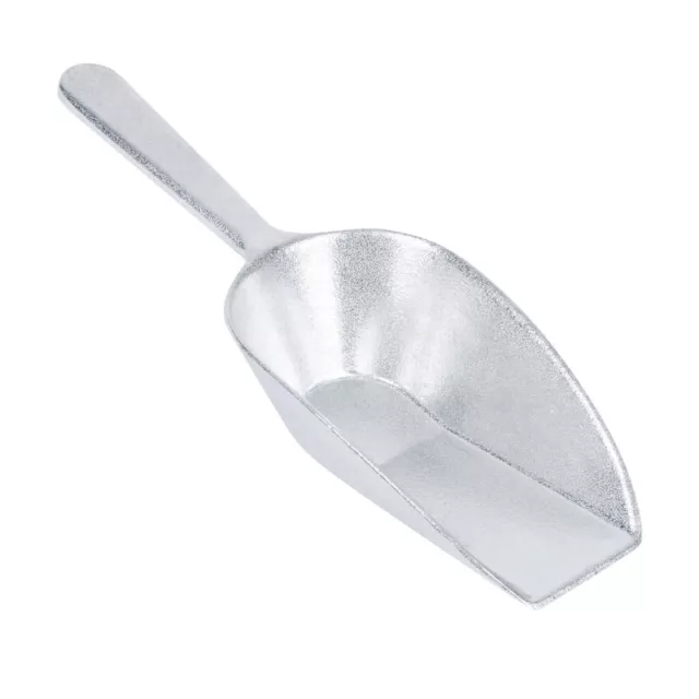 7 oz Flat Bottom Aluminum Scoop, One-Piece Utility Scoop by Tezzorio