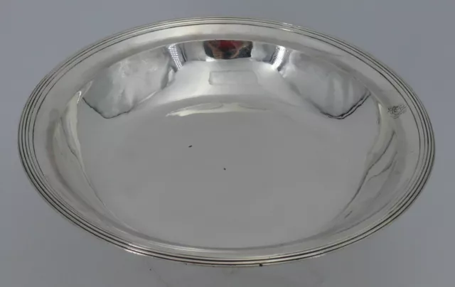 Beautiful hollow round dish, salad bowl, solid silver rooster, nets, excellent condition. 3