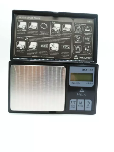 ON BALANCE MYCO MZ-100 DIGITAL POCKET MINI SCALES GENUINE 100G x 0.01G ACCURATE