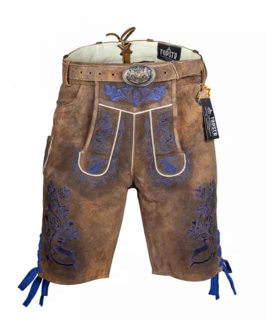 Lederhose Herren Trachten Lederhose Oktoberfest Lederhose mit Gürtel Gr,46-64