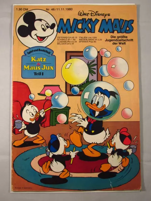 Micky Maus Nr.46 - Comic 1980 - mit Beilage, mit Schnipp - Walt Disney Magazin