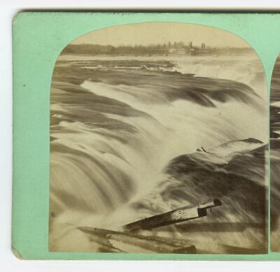 1870s Stereoview Kettle at Chaudiere Falls, Ottawa River Ottawa Canada Stiff Bro