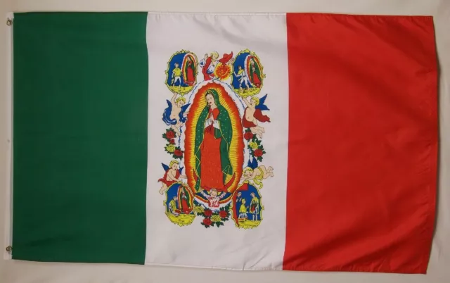 Our Lady Of Guadalupe Flag 3' X 5' Indoor Outdoor Virgin Mary Banner (VERSION 1)